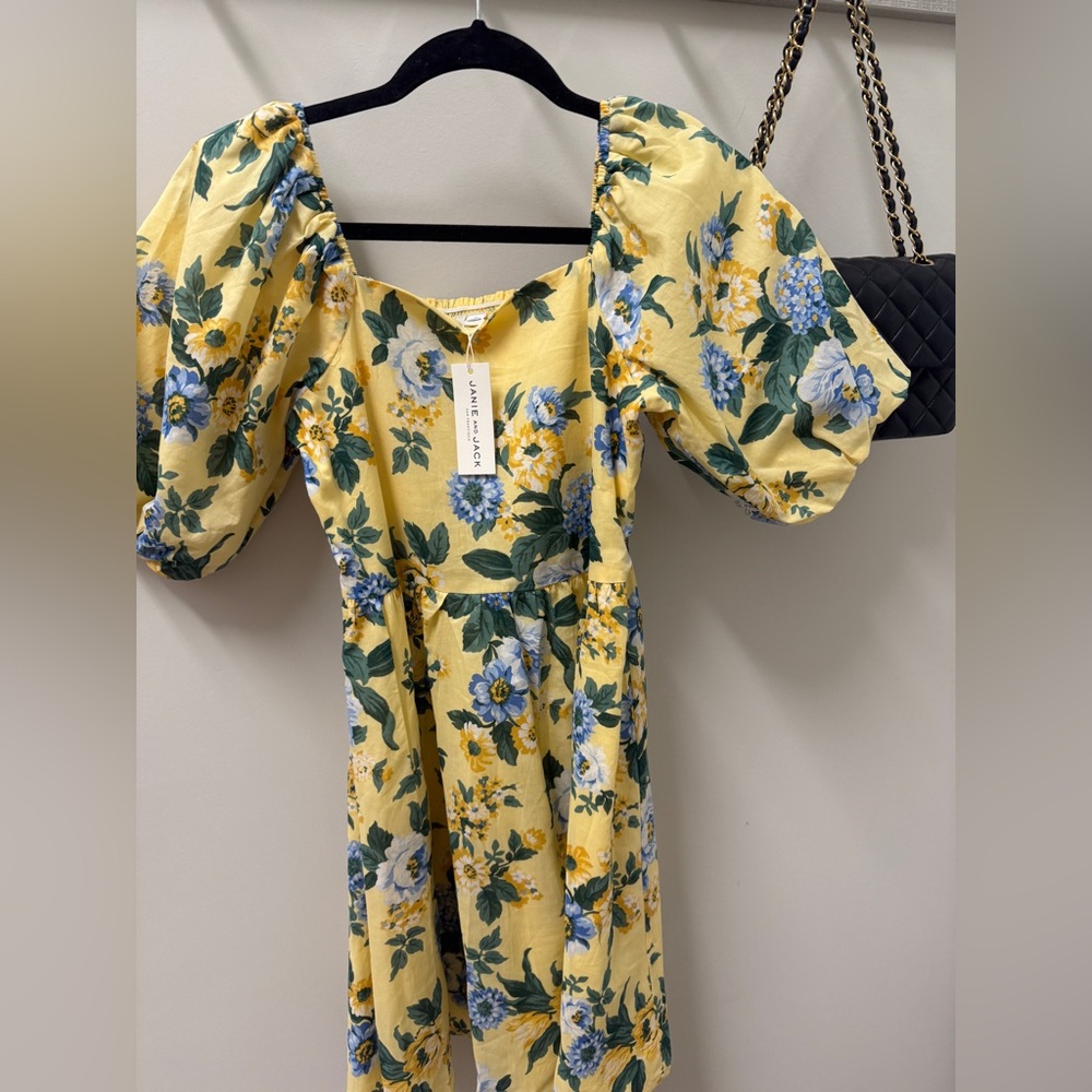 Janie & Jack Yellow Floral Midi Dress